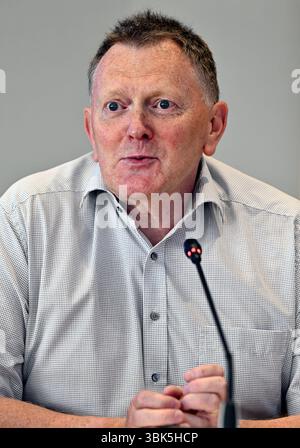 Bruxelles, Belgique. 18 juin 2025. Michel Goovaerts, chef de police de Bruxelles-capitale-Elsene/Ixelles photographié lors D’Un événement BelgaClub pour Bruxelles-capitale Ixelles (Elsene), à Bruxelles, mercredi 18 juin 2025. BELGA PHOTO ERIC LALMAND crédit : Belga News Agency/Alamy Live News Banque D'Images