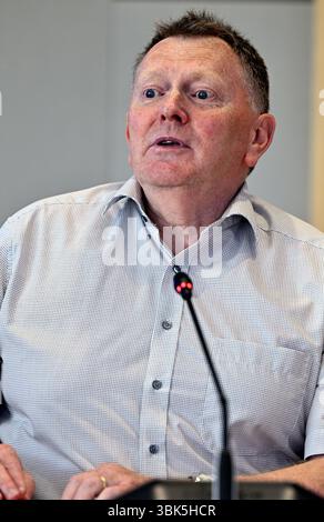 Bruxelles, Belgique. 18 juin 2025. Michel Goovaerts, chef de police de Bruxelles-capitale-Elsene/Ixelles photographié lors D’Un événement BelgaClub pour Bruxelles-capitale Ixelles (Elsene), à Bruxelles, mercredi 18 juin 2025. BELGA PHOTO ERIC LALMAND crédit : Belga News Agency/Alamy Live News Banque D'Images