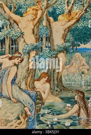 Walter Crane - Nyads et Dryads Banque D'Images