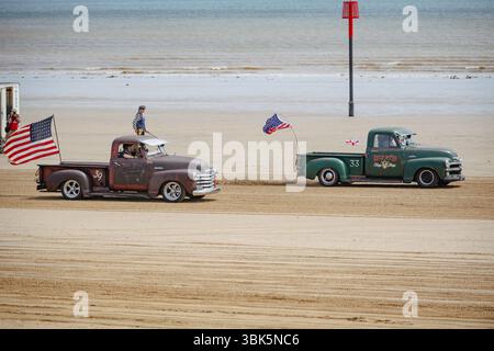 Course de dragsters « race the Waves » à Bridlington Banque D'Images