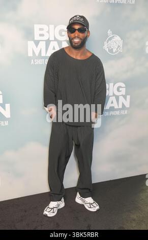 Tinie Tempah arrive pour la première mondiale de 'Big Man', produit par Merky films en association avec Apple, au BFI Southbank dans le sud de Londres. Date de la photo : mercredi 18 juin 2025. Banque D'Images