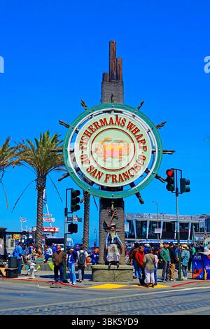 Célèbre Fisherman's Wharf signe San Francisco California City by the Bay Frisco SF San Fran États-Unis États-Unis. Créé en 05.20.25 Banque D'Images