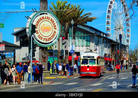 Célèbre Fisherman's Wharf signe San Francisco California City by the Bay Frisco SF San Fran États-Unis États-Unis. Créé en 05.20.25 Banque D'Images