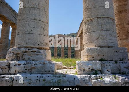 Italie, Sicile, Segesta, temple dorique Banque D'Images