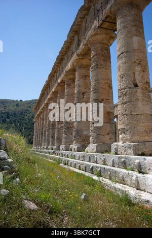 Italie, Sicile, Segesta, temple dorique Banque D'Images