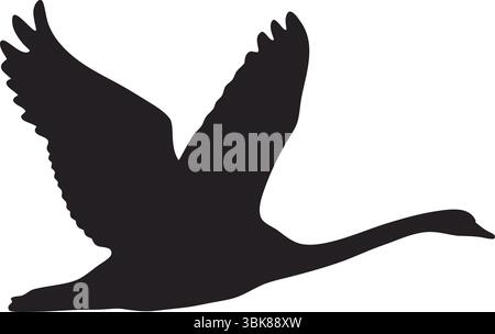Cigogne et Pelican Silhouette Vector, Clipart d'oiseau noir, Art animal debout et volant, illustration de la faune sauvage de la nature, contour simple, Design élégant Illustration de Vecteur
