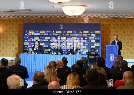 Roma, Italie. 19 juin 2025. Lors de la conférence de presse pour présenter le Commissaire technique Gennaro Gattuso à l'Hôtel Parco dei Principi Rome, Italie - jeudi 19 juin 2025. Sports - Football. (Photo de Fabrizio Corradetti/LaPresse) crédit : LaPresse/Alamy Live News Banque D'Images