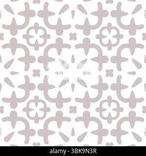 Petit vecteur de motif de mosaïque fleuri répété Illustration de Vecteur