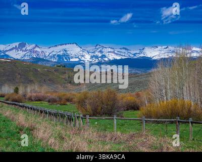 Montagnes de Wind River près de Pinedale, Wyoming. Banque D'Images