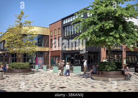 Bell court, Stratford upon Avon, galerie marchande, Warwickshire, Angleterre, ROYAUME-UNI Banque D'Images