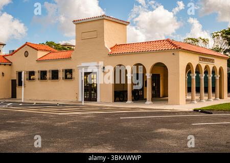Seaboard Coast Line Railroad Depot, 5th Avenue, South, Naples, Floride Banque D'Images
