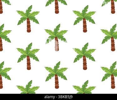 Modèle sans couture de palmiers. Illustration vectorielle. Illustration de Vecteur