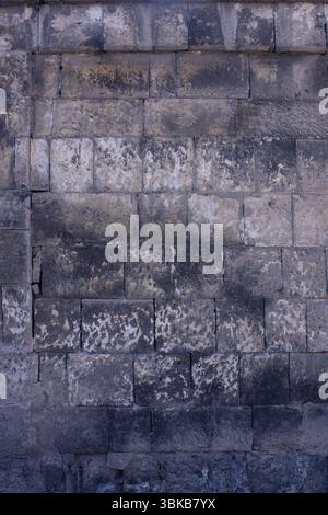 Mur de tuf noir, fond de texture Banque D'Images