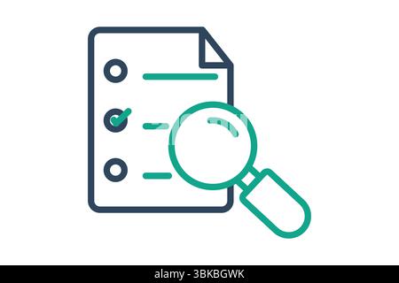 Icône diagnostic. style d'icône de ligne. icône associée à l'évaluation. illustration vectorielle des éléments métier Illustration de Vecteur