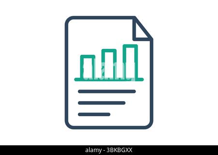 Icône de rapport. style d'icône de ligne. Icône associée à l'évaluation. illustration vectorielle des éléments métier Illustration de Vecteur