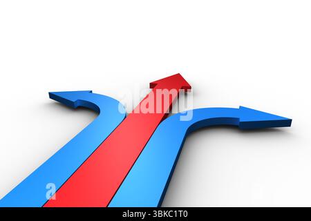 Les flèches rouges et bleues Banque D'Images