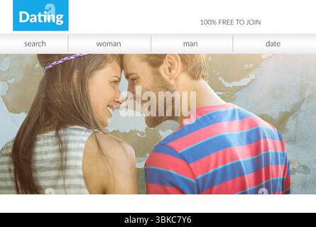 Imprimer l'écran d'un site de rencontres Banque D'Images