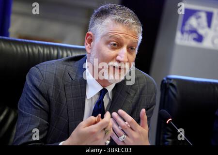 Roma, Italie. 20 juin 2025. Conferenza stampa del Ministro della Cultura Alessandro Giuli per presentare il taglio dell'IVA sul mercato dell'Arte -Italia -Venerdì 20 Giugno 2025 - Politica - (foto di Cecilia Fabiano/LaPresse) Conférence de presse du ministère de la culture Alessandro Giuli pour présenter la réduction de la TVA Rome- Italie - vendredi 20 juin 2025 - politique - (photo de Cecilia Fabiano/LaPresse/LaPresse Live News) : Alessandro Alamy Banque D'Images