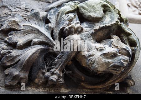 Détail architectural - Dragon, Belfast, Irlande du Nord, Royaume-Uni Banque D'Images