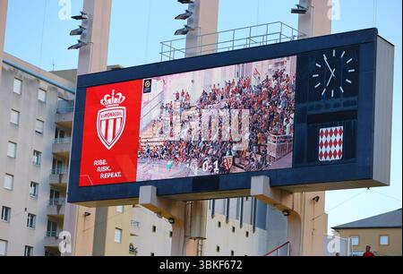 Monaco, Monte-Carlo - 21 août 2021 : AS Monaco - RC Lens Football match, France / France Ligue 1 avec ambiance TV au stade Louis II. Mandoga Media Banque D'Images
