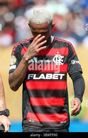 Philadelfia, États-Unis . 20 juin 2025. Wesley de Flamengo lors du match de la Coupe du monde des clubs de la FIFA entre Flamengo et Chelsea au Lincoln Financial Field à Philadelphie, aux États-Unis, vendredi 20. Crédit : Brazil photo Press/Alamy Live News Banque D'Images