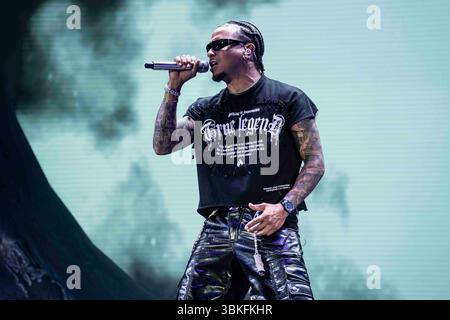 Ozuna in Concerto al Parco della Musica di Milano foto di Alessia Belotti par www.rockon.it crédit : Alessia Belotti/Alamy Live News Banque D'Images