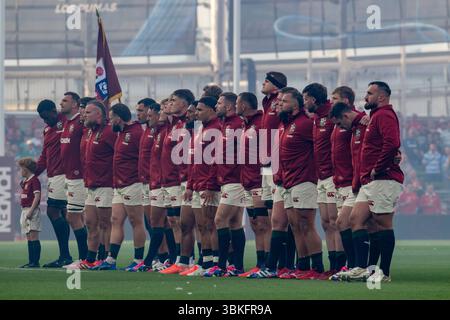 Dublin, Irlande. 21 juin 2025. L'équipe des Lions britanniques et irlandais lors du match de la Coupe Lions 1888 entre les Lions britanniques et irlandais et l'Argentine au stade Aviva de Dublin, Irlande, le 20 juin 2025 (photo par Andrew SURMA/ Credit : Sipa USA/Alamy Live News Banque D'Images
