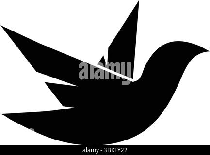 conception d'illustration de logo d'oiseau simple Illustration de Vecteur