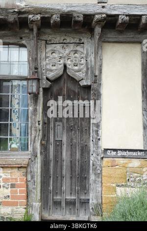 Porte historique à cerne Abbas, Dorset Banque D'Images