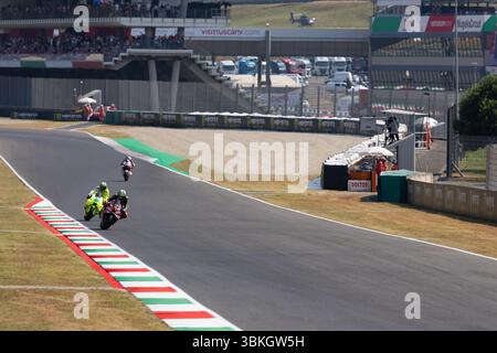 Mugello, Italie. 21 juin 2025. Vue du circuit de Mugello lors du Grand Prix de Brembo d'Italie le 21 juin 2025 au circuit de Mugello, Italie lors du Gran Premio d'Italia Brembo - qualifications, Championnat du monde MotoGP à Mugello, Italie, 21 juin 2025 crédit : Agence photo indépendante/Alamy Live News Banque D'Images