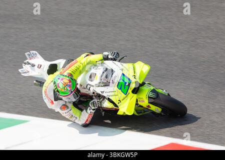 Mugello, Italie. 21 juin 2025. 21 Franco Morbidelli (Ita) Pertamina Enduro VR46 Racing Team, Ducati lors du Grand Prix de Brembo d'Italie le 21 juin 2025 au circuit de Mugello, Italie lors du Gran Premio d'Italia Brembo - qualifications, Championnat du monde MotoGP à Mugello, Italie, 21 juin 2025 crédit : Agence photo indépendante/Alamy Live News Banque D'Images