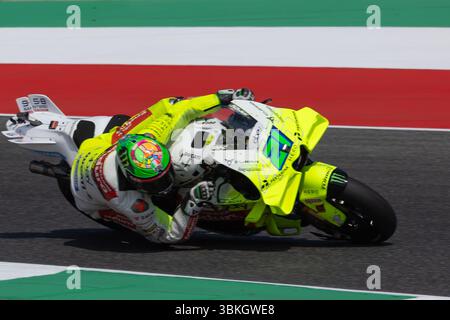 Mugello, Italie. 21 juin 2025. 21 Franco Morbidelli (Ita) Pertamina Enduro VR46 Racing Team, Ducati lors du Grand Prix de Brembo d'Italie le 21 juin 2025 au circuit de Mugello, Italie lors du Gran Premio d'Italia Brembo - qualifications, Championnat du monde MotoGP à Mugello, Italie, 21 juin 2025 crédit : Agence photo indépendante/Alamy Live News Banque D'Images