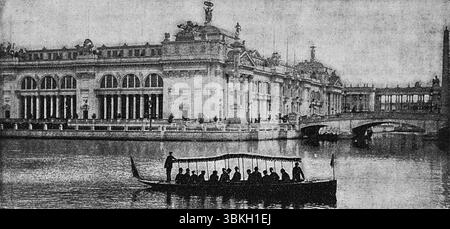 Un lancement électrique à l'exposition universelle colombienne ou exposition universelle de Chicago, 1893. Photographie en noir et blanc prise en 1893 et publiée dans Cassier's Magazine en décembre 1894 Banque D'Images