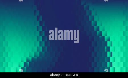 Fond en verre vert nervuré avec motif carré cannelé et effet dégradé néon. texture rodée bleue abstraite 3d pour podium premium ou ligne verticale Illustration de Vecteur