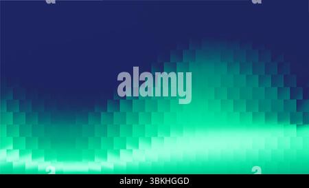 Fond de verre abstrait avec motif de texture nervurée et dégradé bleu vert vibrant. Lignes verticales haut de gamme ou carrelage cannelé pour une décoration luxueuse Illustration de Vecteur