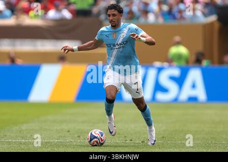 Philadelphie, USA, 18 juin 2025. Omar Marmoush de Manchester City lors du match Manchester City vs Wydad AC FIFA Club World Cup au Lincoln Field Philadelphie. Le crédit photo devrait se lire : Jonathan Moscrop / Sportimage Banque D'Images