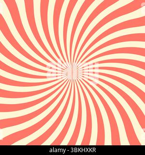 Un modèle pour les bandes dessinées de dessin animé. Rayons courbes corail pour bandes dessinées sur fond clair. Illustration de Vecteur