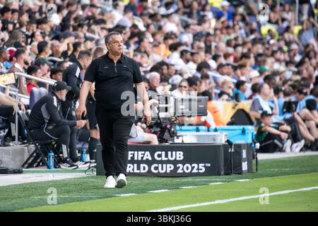 Nashville, États-Unis. 20 juin 2025. L’entraîneur-chef d’Esperance sportive de Tunisie Maher Kanzari au GEODIS Park à Nashville, Tennessee, le 20 juin 2025. (Photo de Kindell Buchanan/Sipa USA) crédit : Sipa USA/Alamy Live News Banque D'Images
