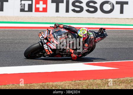 Mugello circuit, Scarperia, Italie. 21 juin 2025 ; Autodromo Internazionale del Mugello, Scarperia e San Piero, Italie ; Grand Prix MotoGP Brembo d'Italie 2025, Journée de qualification ; Marco Bezzecchi Aprilia Racing Credit : action plus Sports images/Alamy Live News Banque D'Images