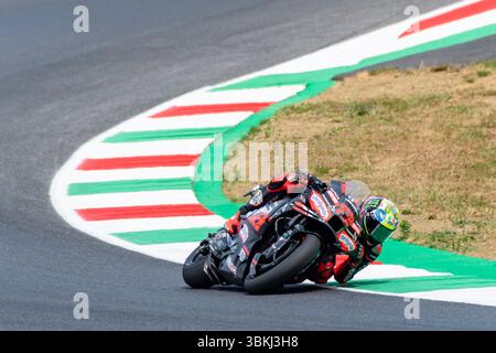 Mugello circuit, Scarperia, Italie. 21 juin 2025 ; Autodromo Internazionale del Mugello, Scarperia e San Piero, Italie ; Grand Prix MotoGP Brembo d'Italie 2025, Journée de qualification ; Marco Bezzecchi Aprilia Racing Credit : action plus Sports images/Alamy Live News Banque D'Images