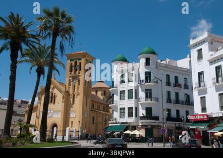 Centre-ville Art déco d'influence espagnole de Tétouan, Maroc Banque D'Images