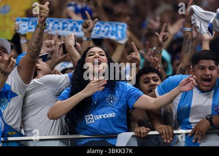 Belem, Brésil. 21 juin 2025. PA - BELEM - 06/21/2025 - B BRÉSILIEN 2025, Remo x PAYSANDU - fans de Paysandu lors du match contre Remo au stade de Mangueirao pour le championnat brésilien B 2025. Photo : Fernando Torres/AGIF crédit : AGIF/Alamy Live News Banque D'Images