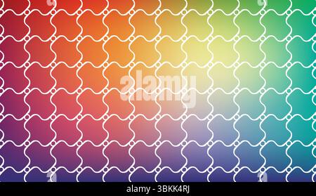 illustration vectorielle de motif géométrique sans couture dégradé arc-en-ciel. design coloré et lignes épurées. Illustration de Vecteur