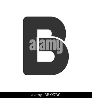 Dessin de logo abstrait représentant la lettre B avec la représentation combinée possible des lettres BP ou PB Illustration de Vecteur
