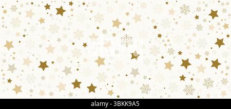 fond vectoriel de conception de motif de flocons de neige et d'étoiles Illustration de Vecteur