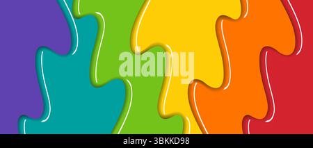 Éclaboussures de peinture colorées et brillantes formant un motif unique et abstrait Illustration de Vecteur