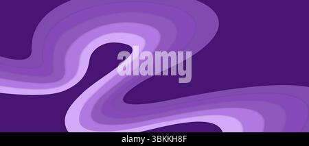 Illustration vectorielle abstraite calmante et élégante avec des vagues violettes lisses et douces Illustration de Vecteur