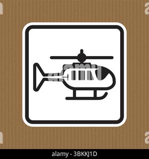 Conception d'icône d'hélicoptère simple adapté pour une utilisation dans les thèmes de transport et d'aviation. Idéal pour le contenu lié au voyage, la signalisation et l'éducation Illustration de Vecteur