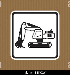 Cette illustration montre une pelle noire et blanche, présentée dans un design simple. Idéal pour les projets sur le thème de la construction, ce graphique souligne Illustration de Vecteur