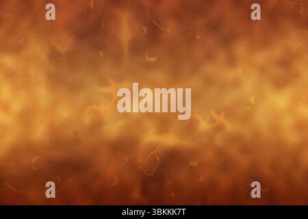 La texture abstraite de style grunge remplit le cadre, montrant l'ambre chaud et le dégradé nuageux brun Banque D'Images